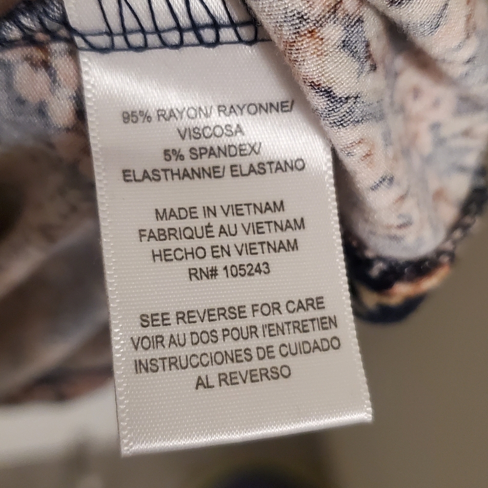 Cameo Twist Front Floral Print Women's Top Size 2X Spring Boho Peasant Homestead - Picture 5 of 6